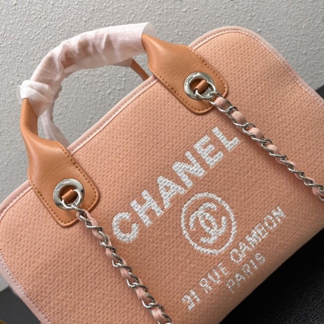 CHANELビーチキャンバスバッグキャンバストートショッピングバッグ