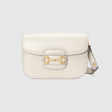 【人気アイテム☆】GUCCI グッチ 〔グッチ ホースビット 1955〕 ショルダーバッグ ホワイト レザー 602204 1DB0G 9022
