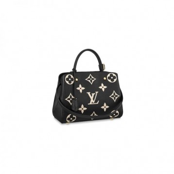 【人気商品】LOUIS VUITTON ルイ･ヴィトン モンテーニュ MM モノグラム・アンプラント ブラック ベージュ M45499