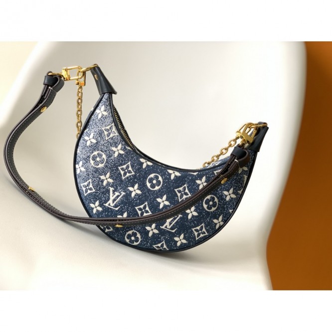  Louis Vuitton ループ 半月型 デニム バゲットバッグM81166
