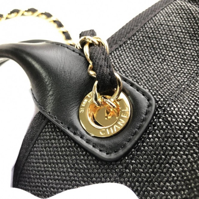 CHANELビーチキャンバスバッグキャンバストートショッピングバッグ