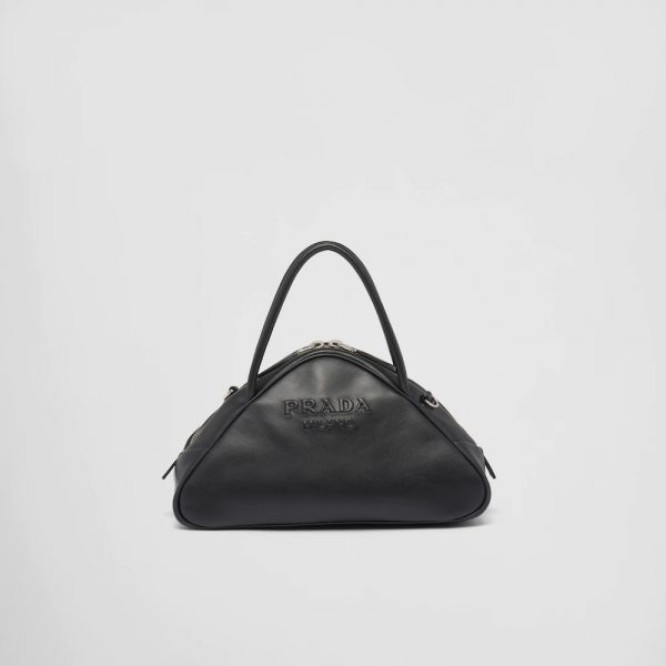 ☆大人気新作☆PRADA プラダ ブラック レザー トップハンドルバッグ 1BB082_2BYA_F0002_V_NEO