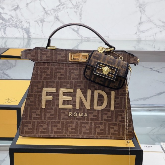 FENDI サンシャイン ミディアム トート バッグ レザー