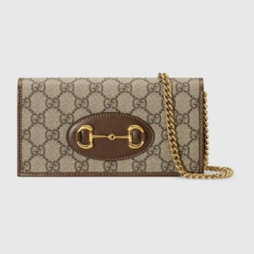 【セレブ愛用☆】GUCCI グッチ 〔グッチ ホースビット 1955〕チェーン付き ウォレット GGスプリーム 621892 92TCG 8563