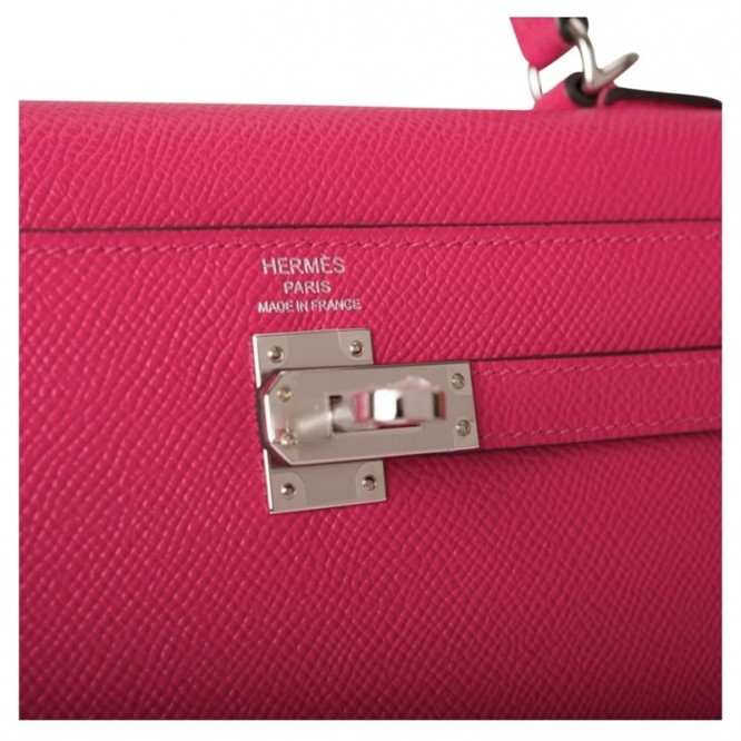 【0111更新】HERMES エルメス Kelly ケリー エプソン マゼンタ シルバー金具 MiniKelly ミニケリー 19cm/20cm/25cm