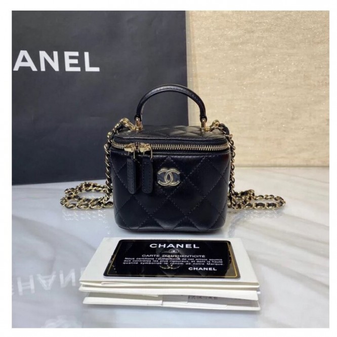 【人気商品】CHANEL シャネル ヴァニティーケース トップハンドル ブラック スモール AP2198 B05810 94305