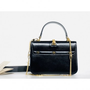 Gucci〔シルヴィ 1969〕パテントレザー ミニ トップハンドルバッグ589479  Gucci〔シルヴィ 1969〕パテントレザー ミニ トップハンドルバッグ589479