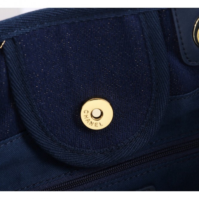 CHANELビーチキャンバスバッグキャンバストートショッピングバッグ