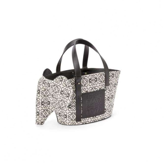 新作★LOEWE★エレファント バスケットバッグ (アナグラムジャカード&カーフ) A546T21X05
