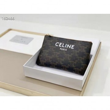 Celineセリーヌプリントトリオンフフェイクレザーカードホルダー財布