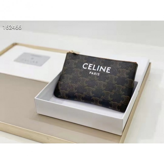 Celineセリーヌプリントトリオンフフェイクレザーカードホルダー財布