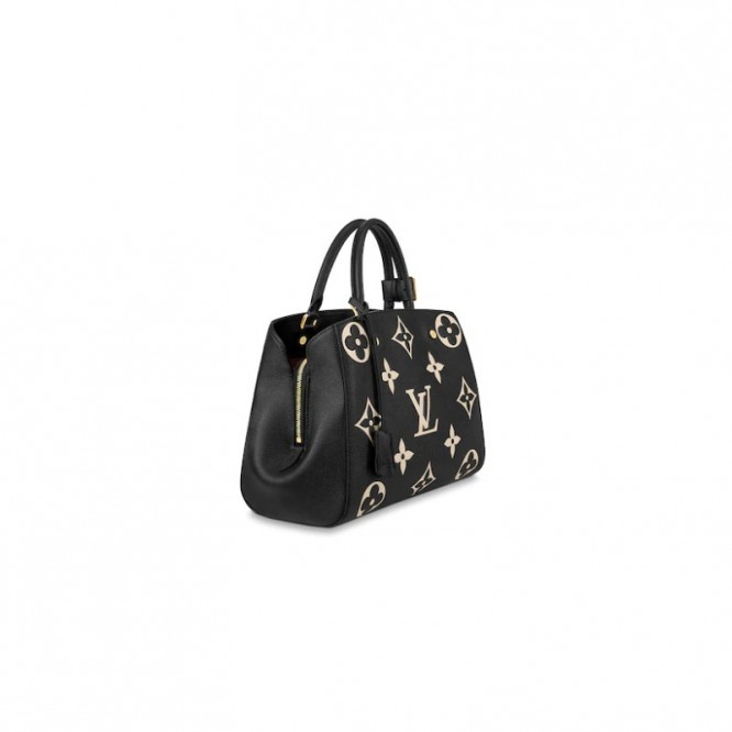 【人気商品】LOUIS VUITTON ルイ・ヴィトン モンテーニュ MM モノグラム・アンプラント ブラック ベージュ M45499