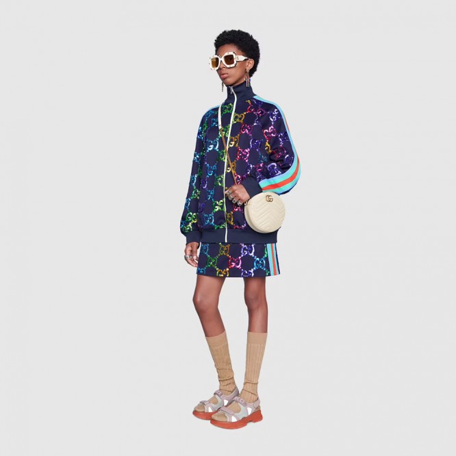 【セレブ愛用☆】GUCCI グッチ 〔GGマーモント〕ラウンド ミニ ショルダーバッグ ホワイト レザー 550154 0OLET 9022