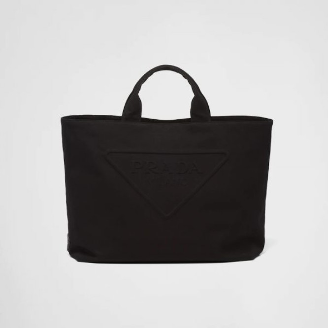 ☆大人気新作☆PRADA プラダ FROM THE RUNWAY キャンバス トートバッグ ブラック 2VG081_010_F0002_V_OLO