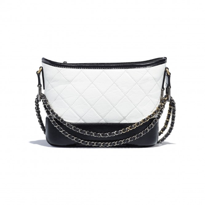 【CHANEL】ガブリエルスモールホーボーバッグ ホワイト & ブラック