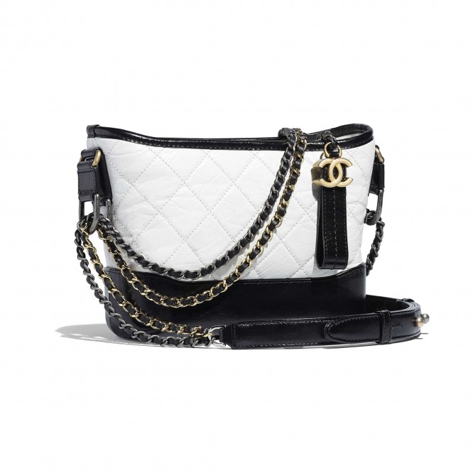 【CHANEL】ガブリエルスモールホーボーバッグ ホワイト & ブラック