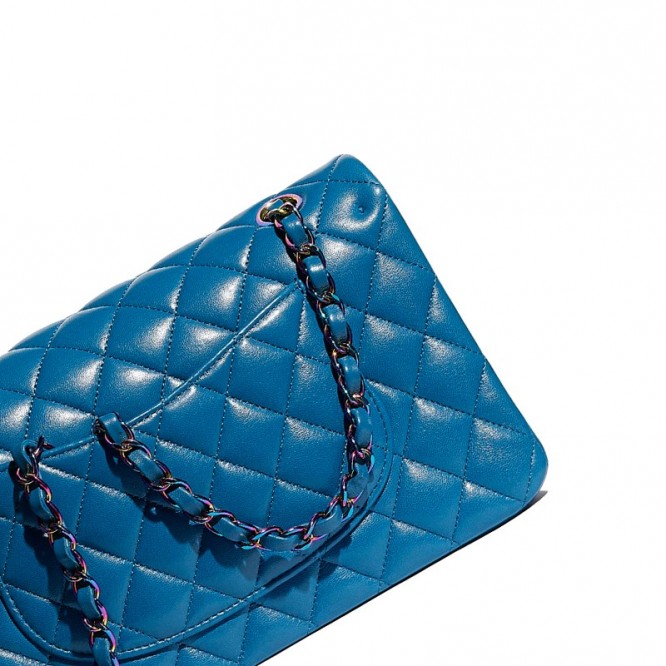 【希少♡人気の☆シャネル】CHANEL シャネル クラシック ハンドバッグ ブルー A01112 B05187 NA117