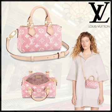 【新作】LOUIS VUITTON ナノ スピーディ ピンク＆ブルーM81213