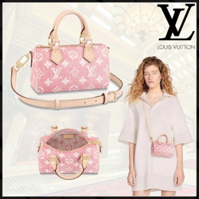 【新作】LOUIS VUITTON ナノ スピーディ ピンク＆ブルーM81213