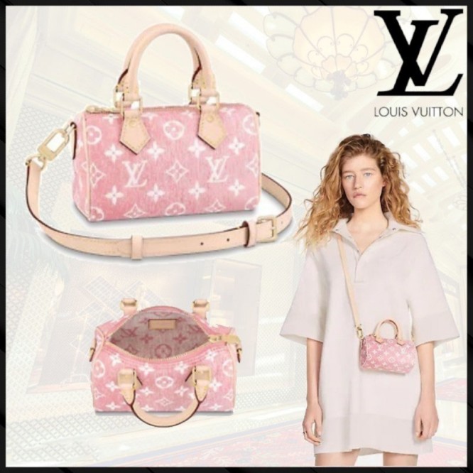 【新作】LOUIS VUITTON ナノ スピーディ ピンク＆ブルーM81213