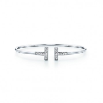 ★新品★Tiffany ティファニー ダイヤモンド ワイヤー ブレスレット 18K ホワイトゴールド GRP07783