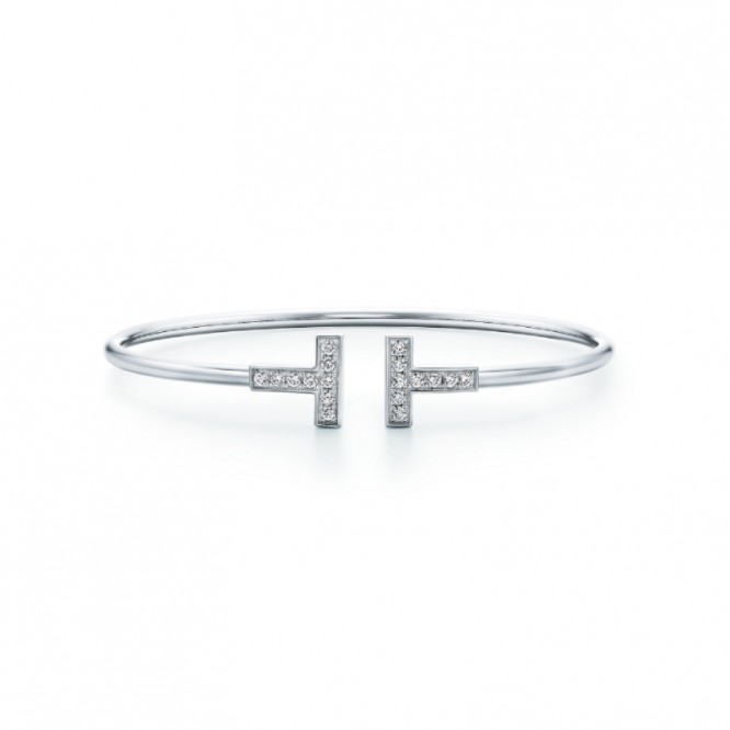 ★新品★Tiffany ティファニー ダイヤモンド ワイヤー ブレスレット 18K ホワイトゴールド GRP07783