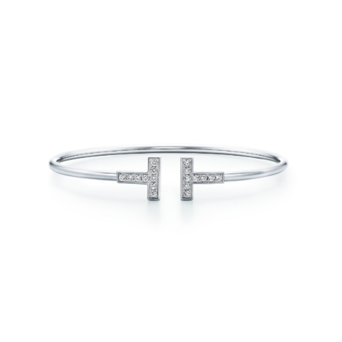 ★新品★Tiffany ティファニー ダイヤモンド ワイヤー ブレスレット 18K ホワイトゴールド GRP07783