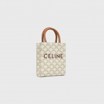 【CELINE】ミニトートバッグ ショルダー トリオンフ ベージュ