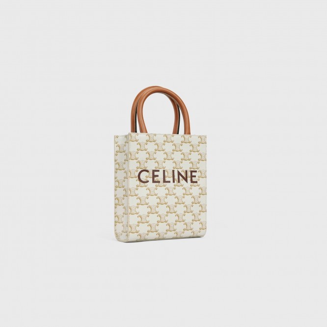 【CELINE】ミニトートバッグ ショルダー トリオンフ ベージュ