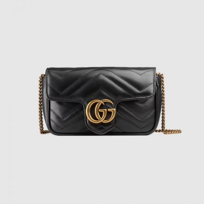 【レアに入荷☆】GUCCI グッチ 〔GGマーモント〕キルティングレザー スーパーミニバッグ 476433 DTDCT 1000