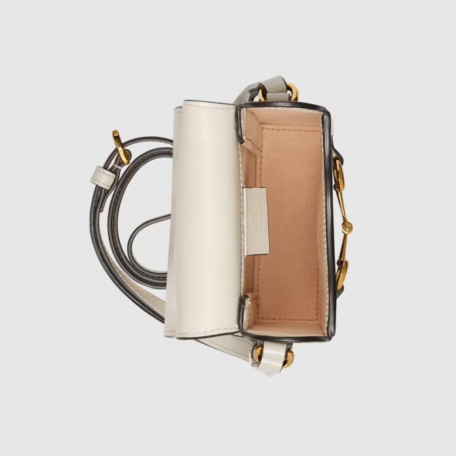 【オシャレ☆】GUCCI グッチ 〔グッチ ホースビット 1955〕ミニバッグ  GGスプリーム＆ホワイト レザー 625615 92TCG 9761