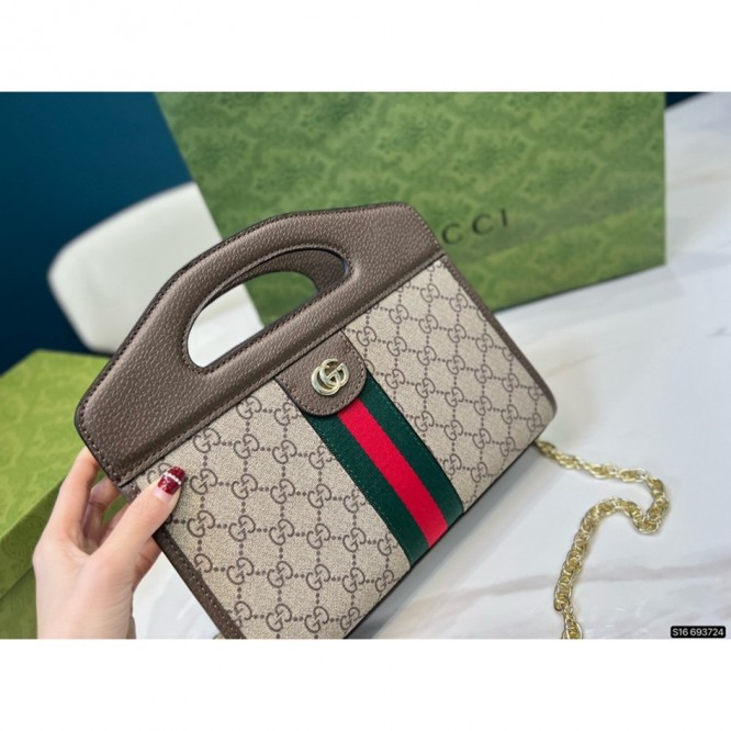 Gucci〔オフィディア〕ウェブ ストライプ付き スモール トートバッグ ‎693724 