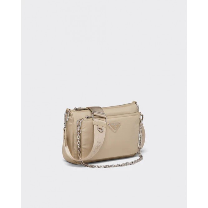 ☆大人気新作☆PRADA プラダ Re Nylon xサフィアーノレザー ショルダーバッグ サンドベージュ 1BH168_R064_F0F24_V_OOT