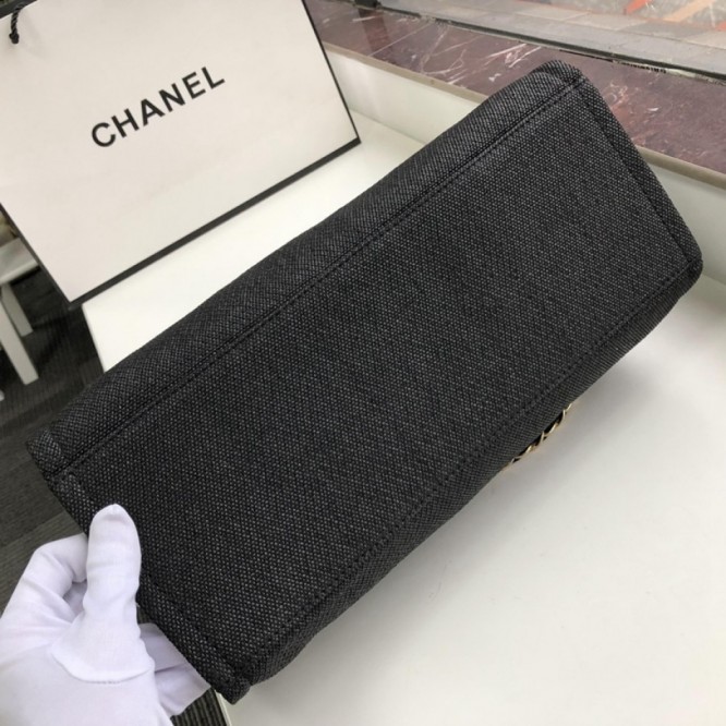 CHANELビーチキャンバスバッグキャンバストートショッピングバッグ