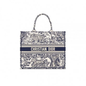 【世界中で大人気♪】Dior 2021SS DIOR BOOK TOTE ラージバッグ ブルー M1286ZTDT_M808