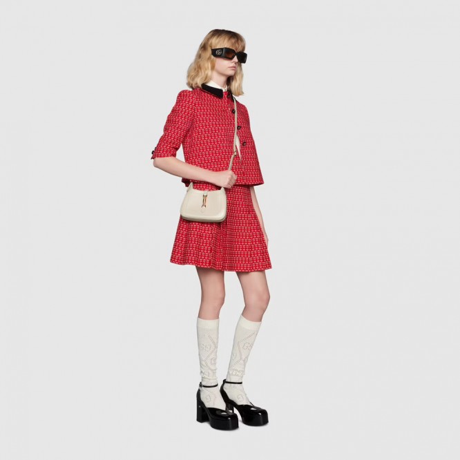 【日常に☆】GUCCI グッチ 〔ジャッキー 1961〕ミニ バッグ ホワイト レザー 637091 10O0G 9022