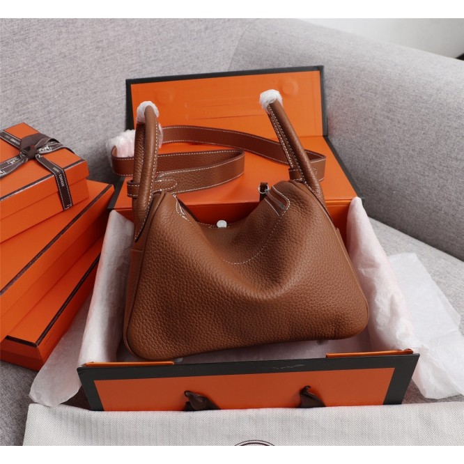 ★超入手困難★HERMES エルメス Lindy Mini リンディ ミニ ハンドバッグ ショルダーバッグ ブラウン H079086CK18-2
