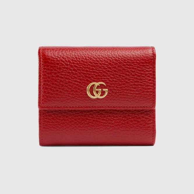 【GUCCI】★〔GGマーモント〕レザー 三つ折り ウォレット