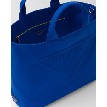 ☆大人気新作☆PRADA プラダ FROM THE RUNWAY キャンバス トートバッグ ブルー 2VG081_010_F0215_V_OLO