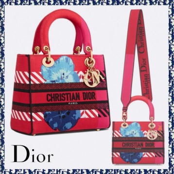 DIOR*LADY D-LITE ミディアムD-Flower パンジーフラワーモチーフ