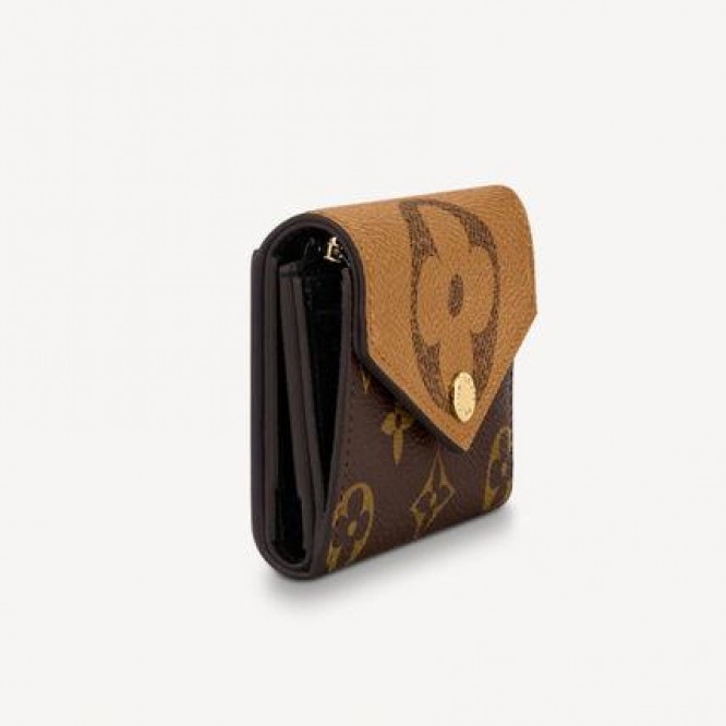 定番LouisVuitton ポルトフォイユゾエ モノグラム リバース