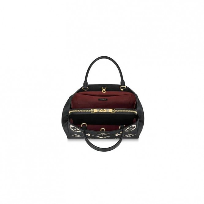 【人気商品】LOUIS VUITTON ルイ・ヴィトン モンテーニュ MM モノグラム・アンプラント ブラック ベージュ M45499