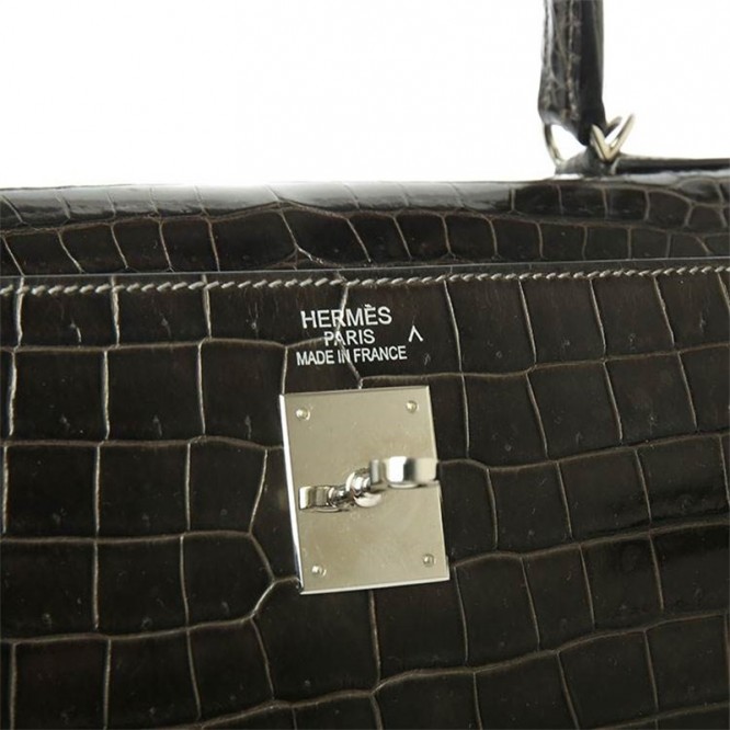 【0111更新】HERMES エルメス Kelly ケリー クロコ ブラック シルバー金具 MiniKelly ミニケリー 19cm/20cm/25cm/28cm
