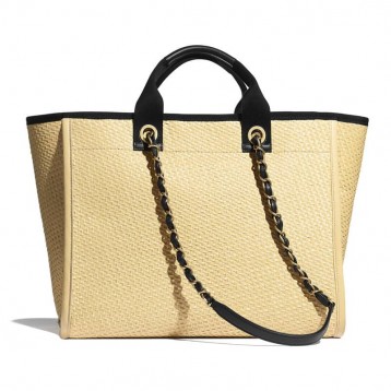 【CHANEL】職人技光るストロー編み トートバッグ