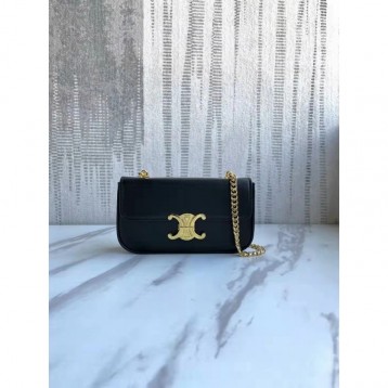 Celine・シャイニーカウレザーチェーンショルダーバッグ