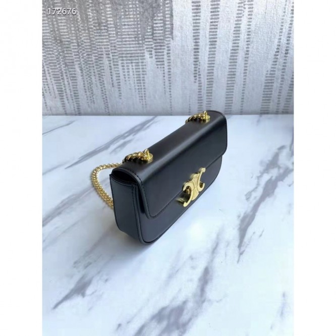 Celine・シャイニーカウレザーチェーンショルダーバッグ