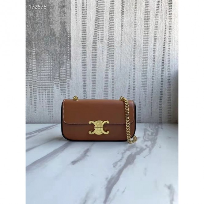 Celine・シャイニーカウレザーチェーンショルダーバッグ