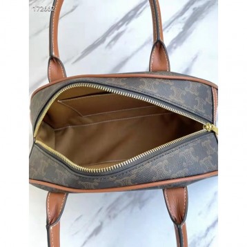 Celine・TECKELミディアムロゴプリントカーフスキンハンドバッグ Celine・TECKELミディアムロゴプリントカーフスキンハンドバッグ