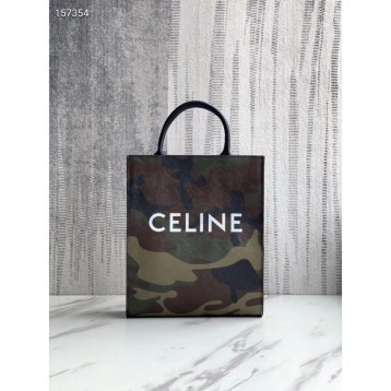 Celine・CABASロゴプリント縦型ハンドバッグ