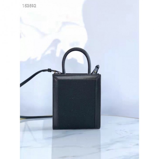 Celine・CABASロゴプリント縦型ハンドバッグ